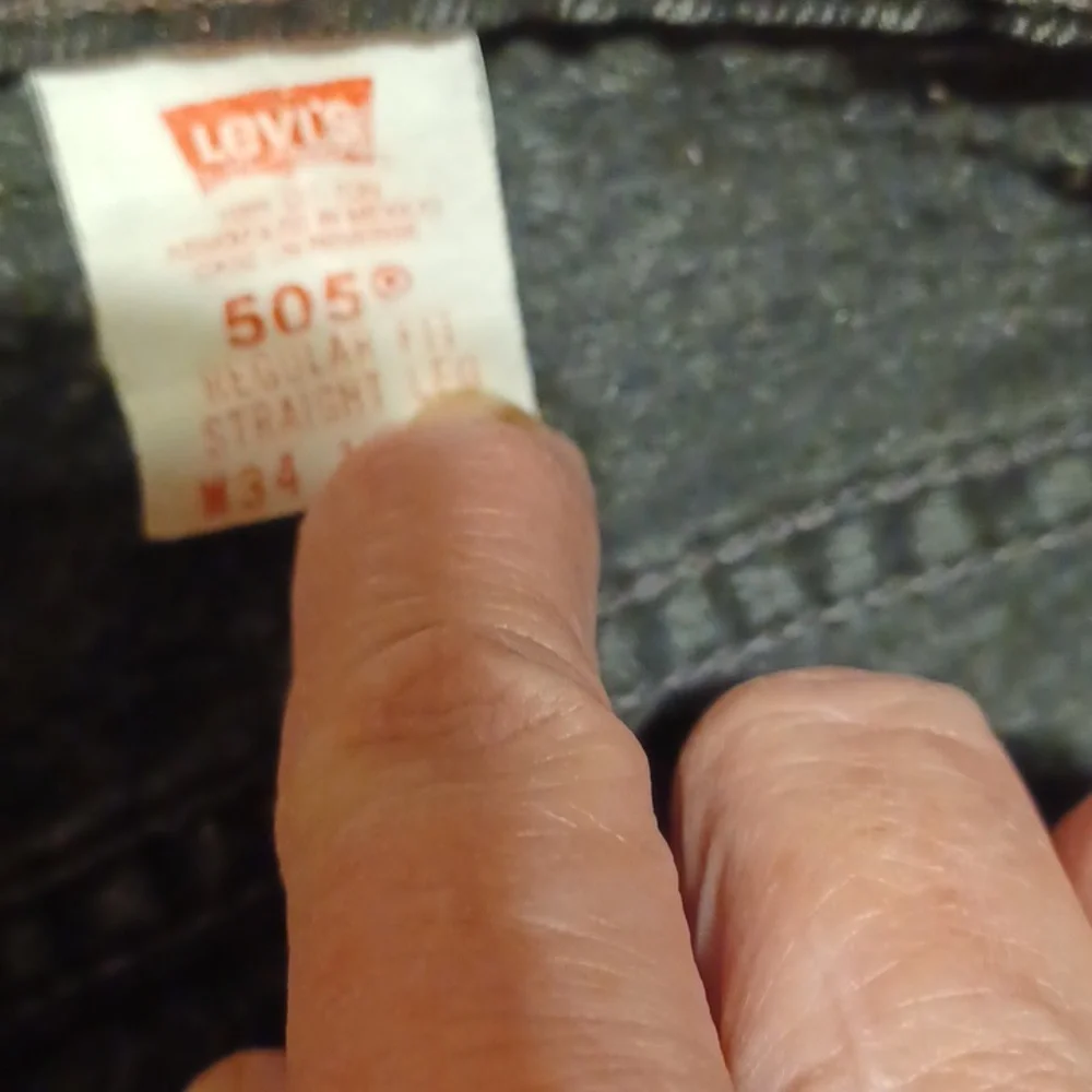 Levi's Men's Black Jeans 505 Red Lable 34x34 Vintage Levi's